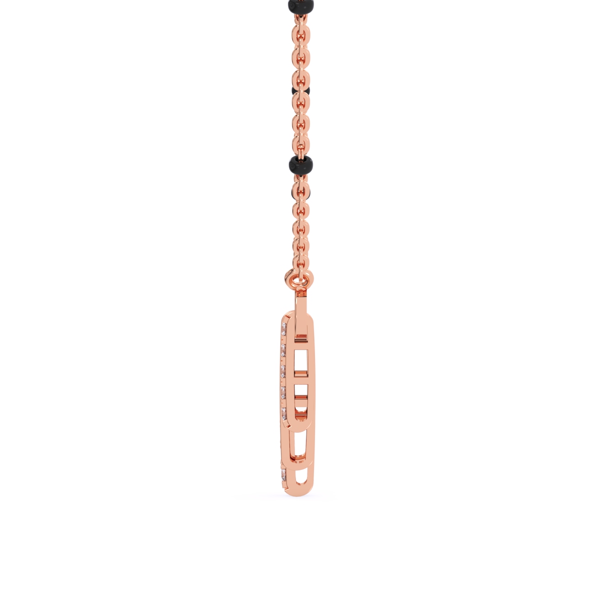 Attractive Round Bar Diamond Mangalsutra For Her
